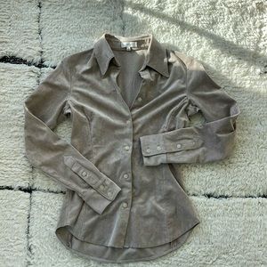 Aritzia Suede Button Down